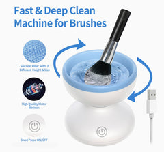 Makeup brush machine cleaner