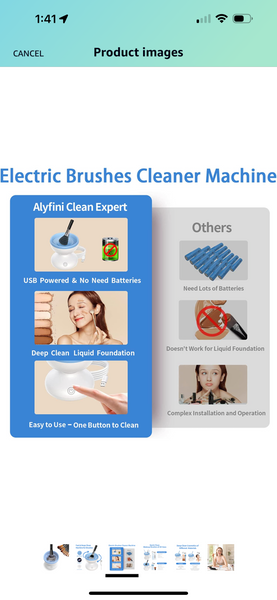 Makeup brush machine cleaner